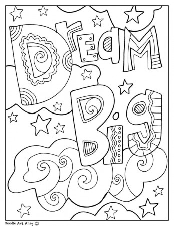 Educational Quotes Coloring Pages - Classroom Doodles