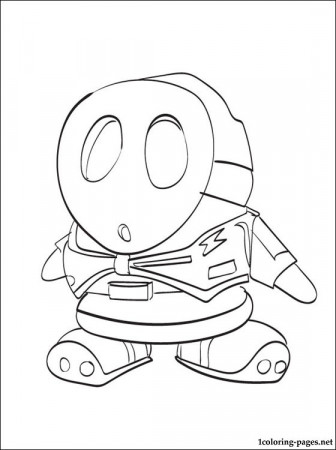 Mario Shy Guy Coloring Page - Coloring Home