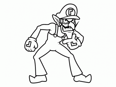 Waluigi coloring page - Coloring Pages 4 U