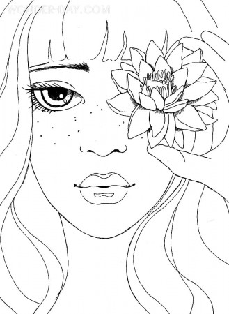 Beautiful Girl Coloring Page Girls Coloring Page Page For Kids And ...