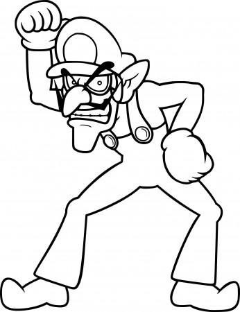 Waluigi Mario coloring page - free printable coloring pages on coloori.com