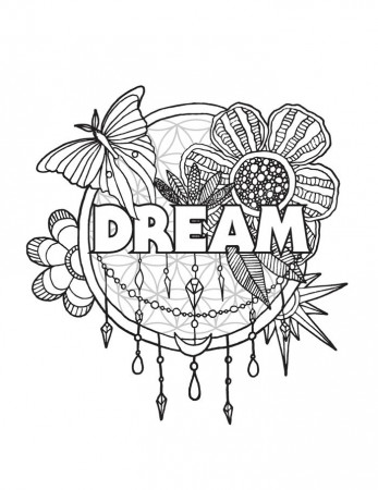 5 Printable Adult Coloring Pages Of Love, Hope, Peace, Dreams + Happiness