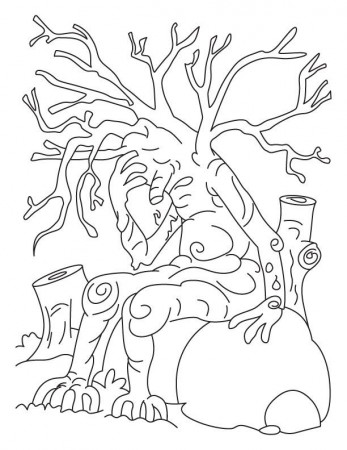 Save tree save earth coloring pages | Download Free Save tree save 