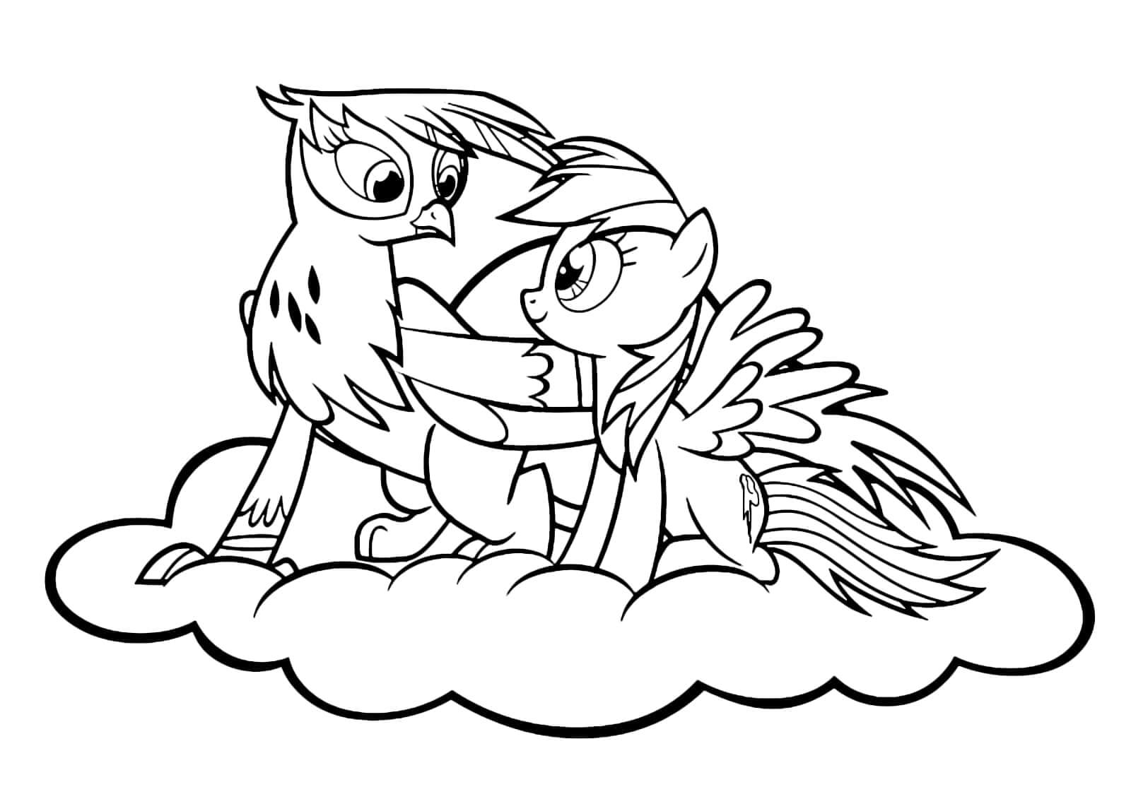 Gilda o Griffon em uma Nuvem para colorir