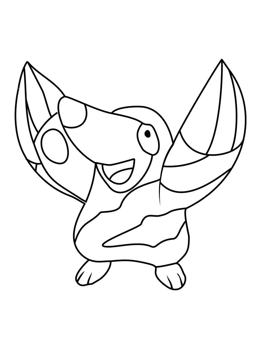 Drilbur Pokemon coloring page