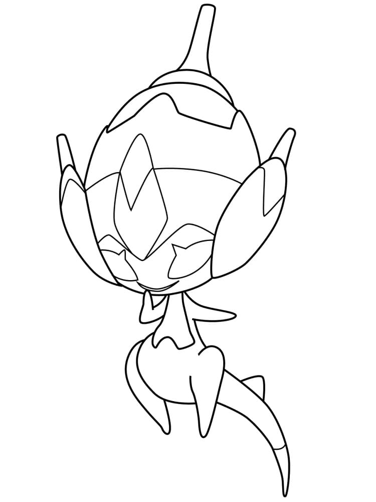 Poipole Pokemon coloring page