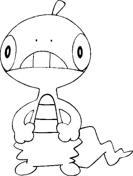 Scraggy Pokemon coloring page