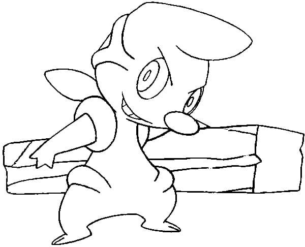 Timburr Pokemon coloring page