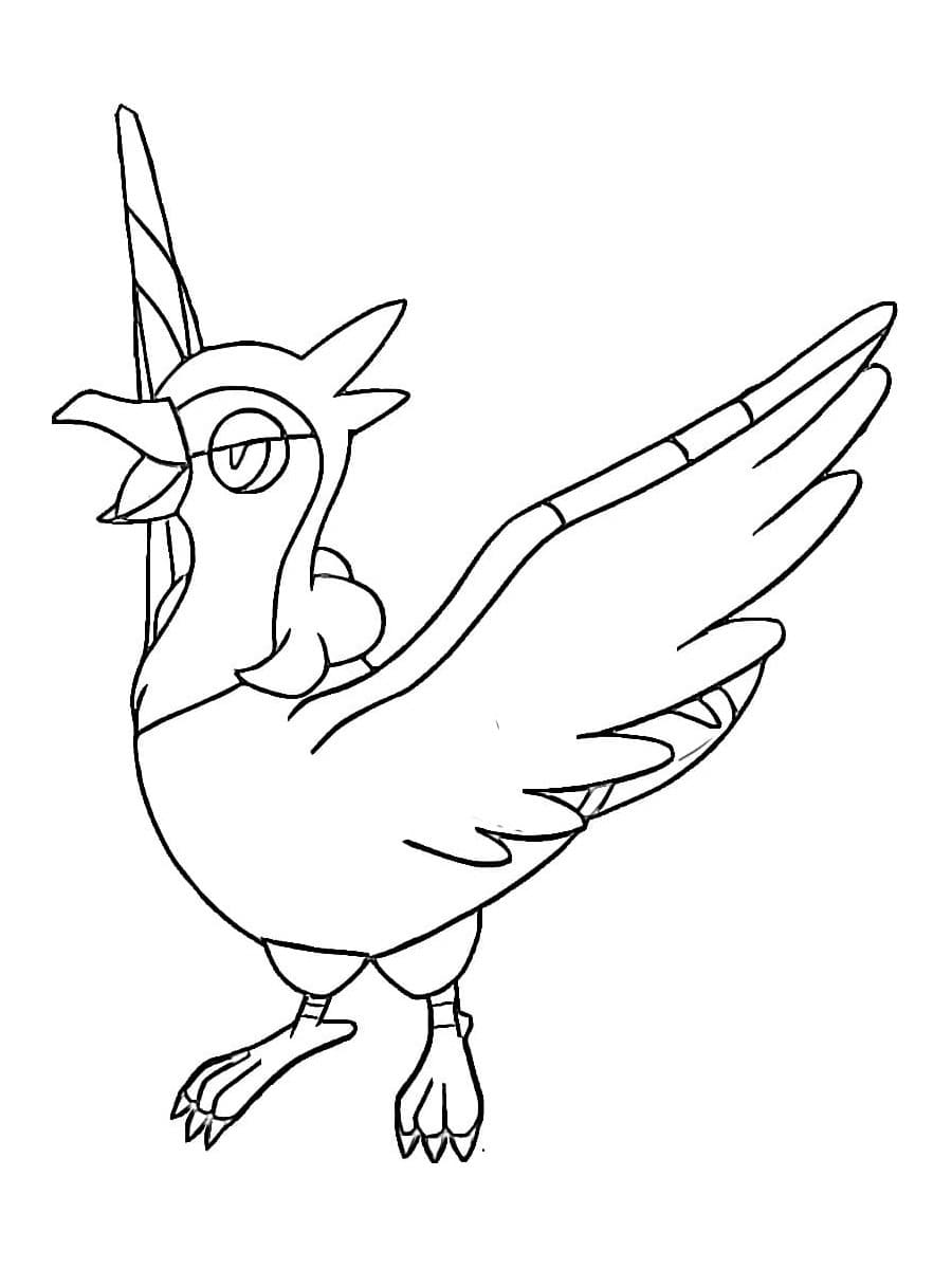 Tranquill Pokemon coloring page