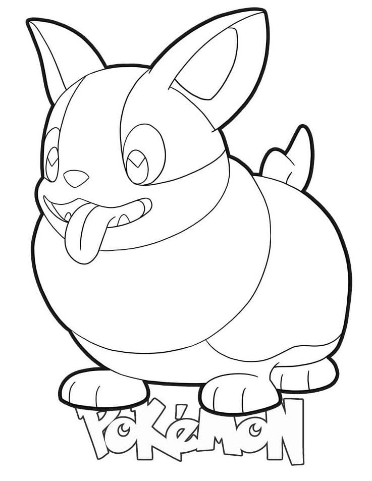 Yamper Pokemon coloring page