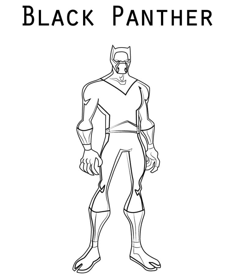 Black Panther from Cartoon coloring page