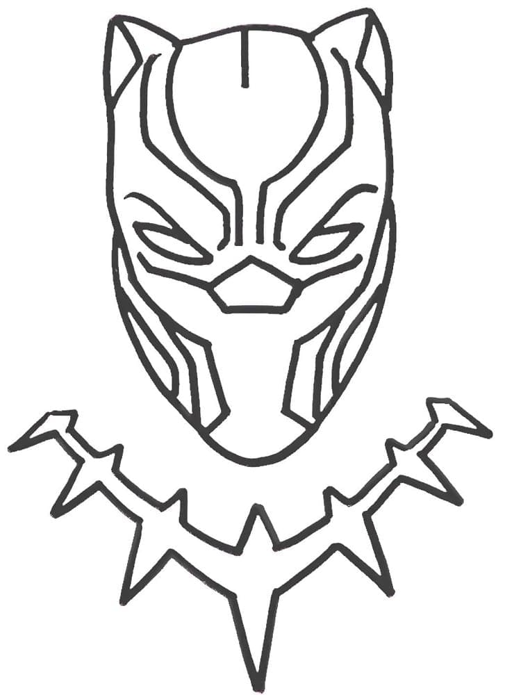 Black Panther Mask coloring page