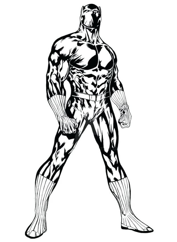 Black Panther Standing coloring page