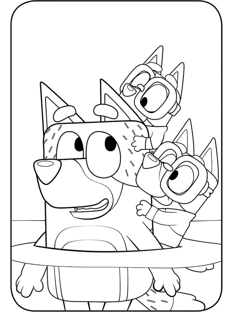 Happy Bluey Coloring Pages Coloriages Bluey Coloriages Pour Enfants ...