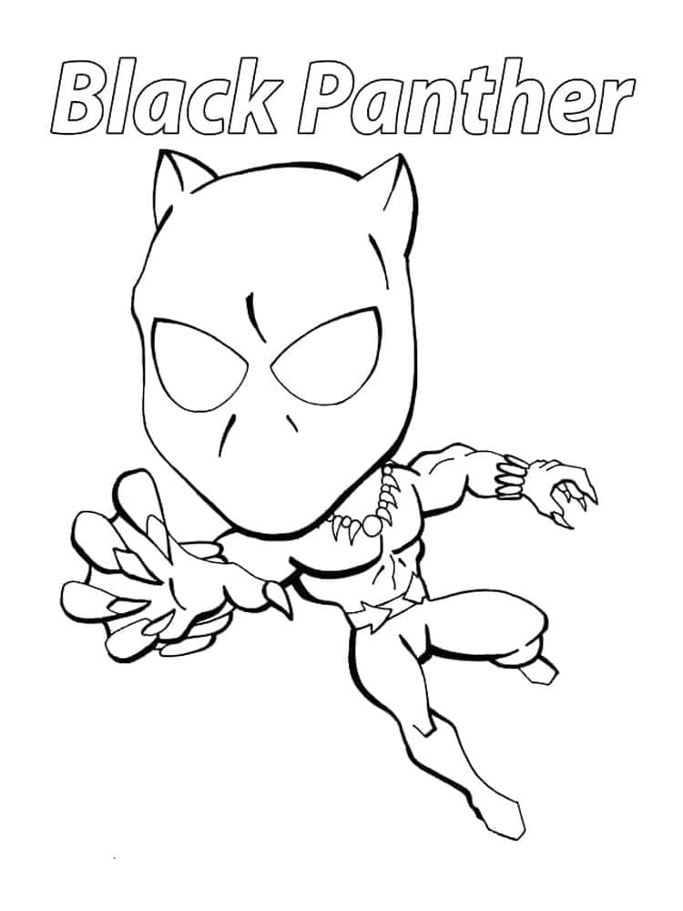 Little Black Panther coloring page