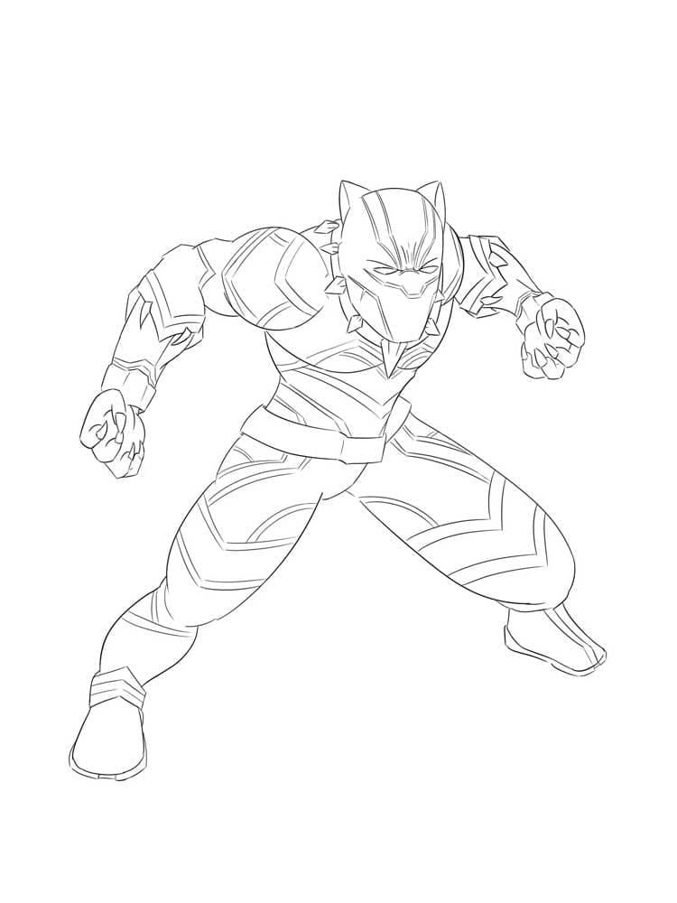 Printable Black Panther coloring page