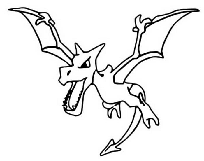 Aerodactyl Pokemon coloring page