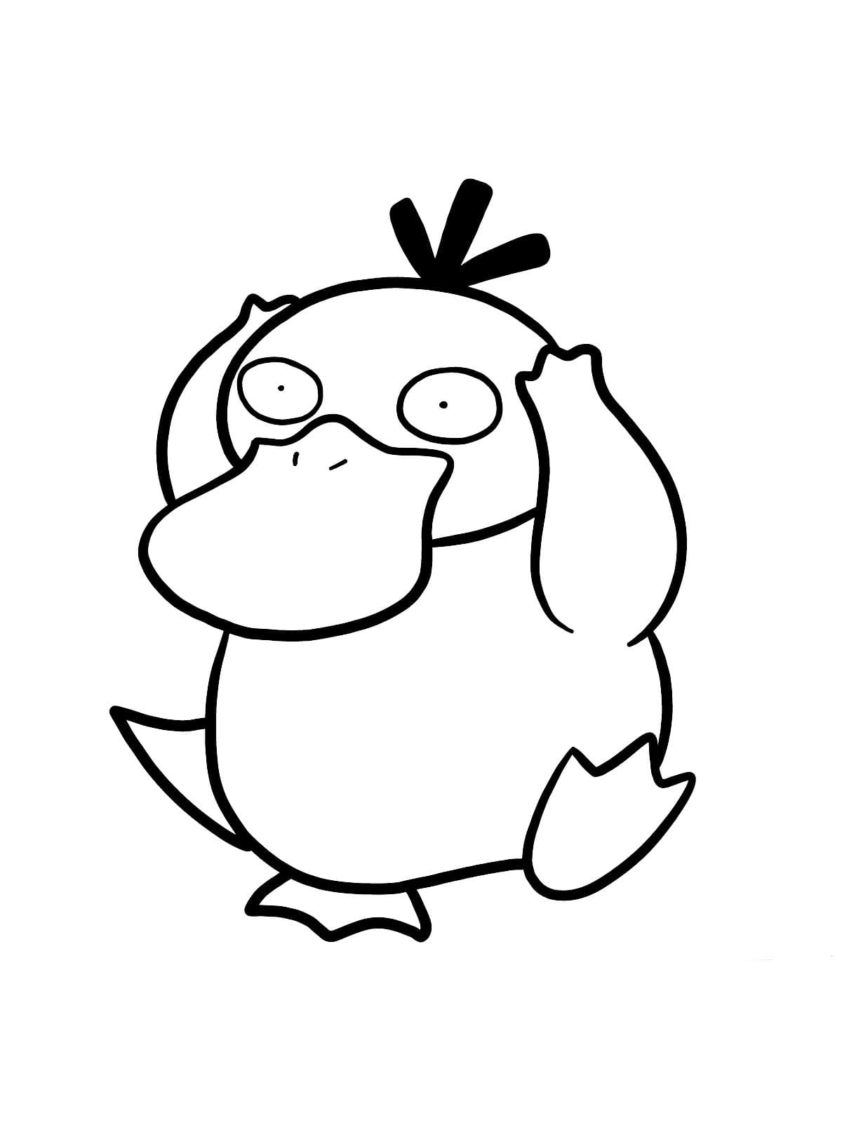 Psyduck Pokemon coloring page