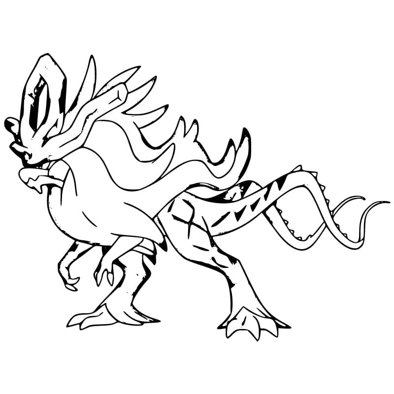 Walking Wake Pokemon coloring page