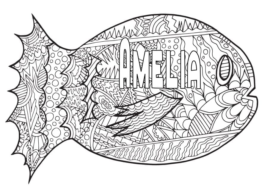 Amelia Printable coloring page