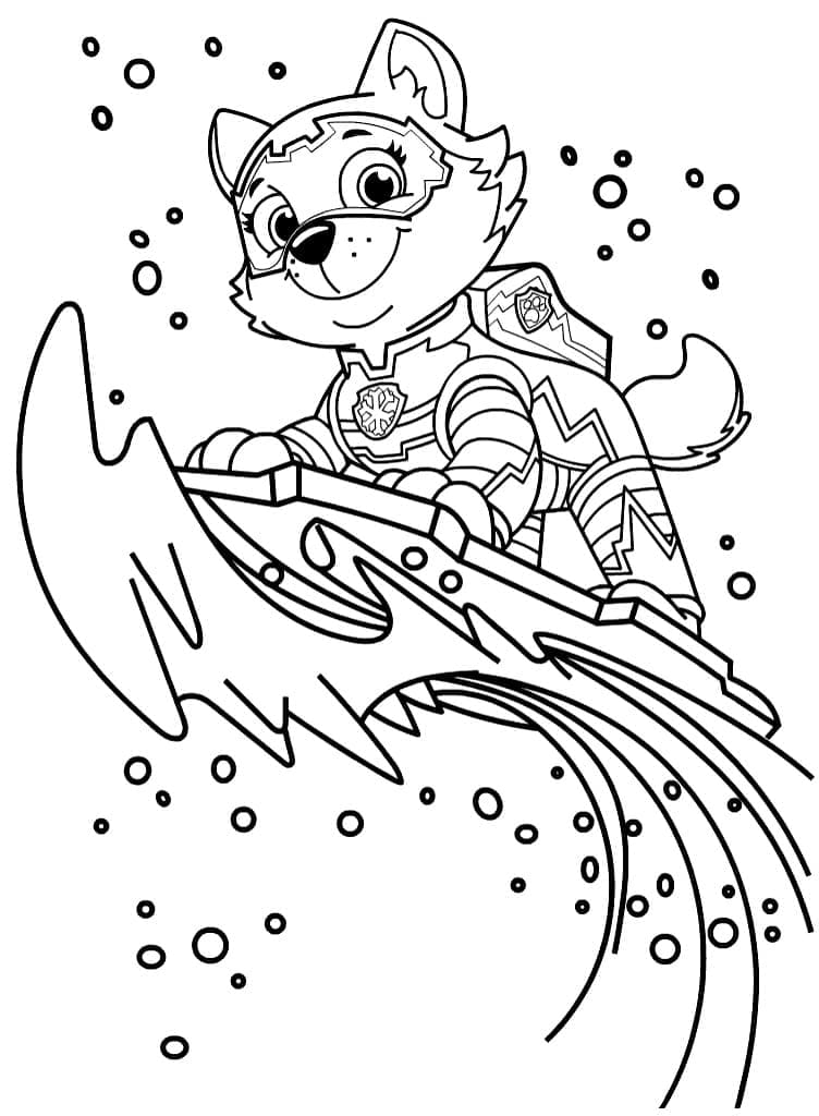 Mighty Pups Everest coloring page