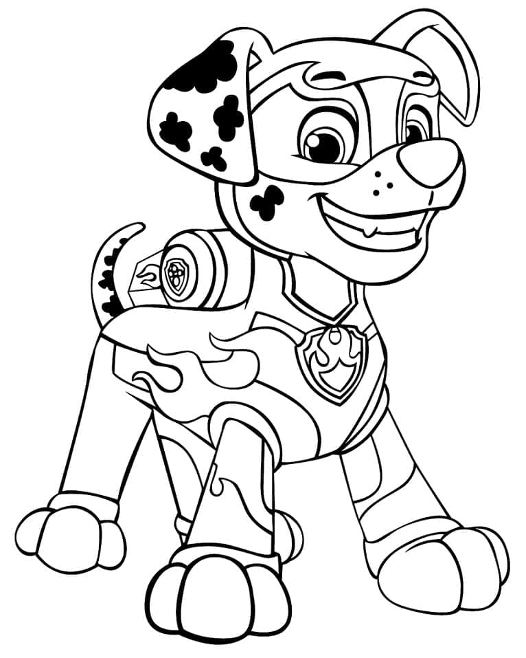 Mighty Pups Marshall coloring page