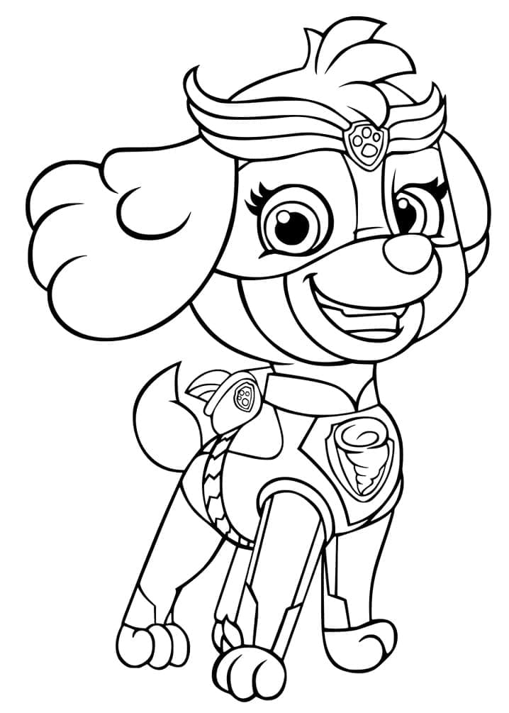 Mighty Pups Skye coloring page