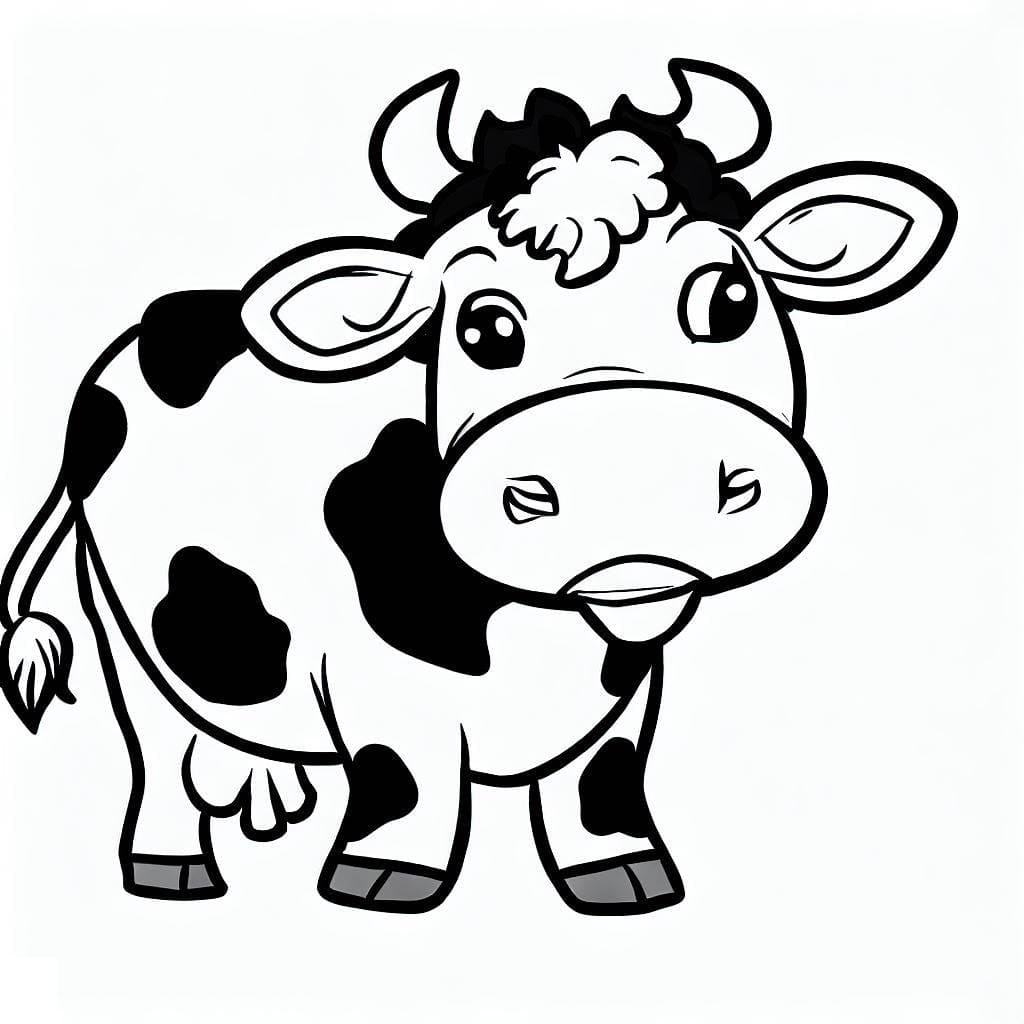 A Cow coloring page