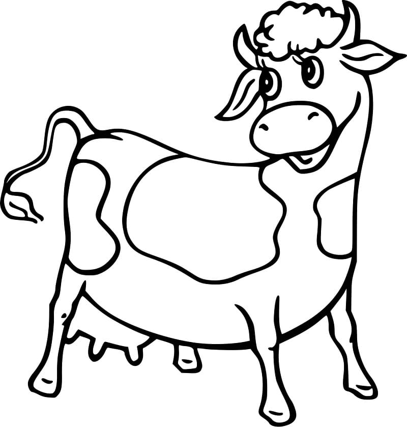 A Lovely Cow coloring page