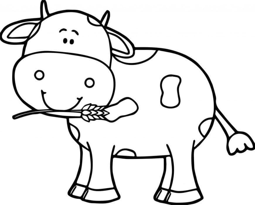 A Smiling Cow coloring page