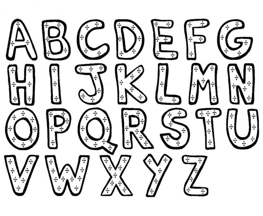 Alphabet & Letter A-Z – sheet 9 coloring page