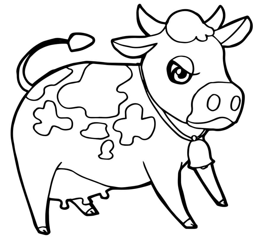 Angry Cow coloring page