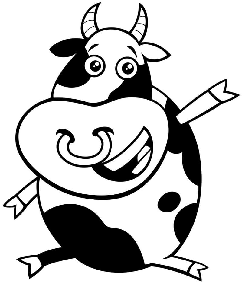 Cartoon Cow coloring page