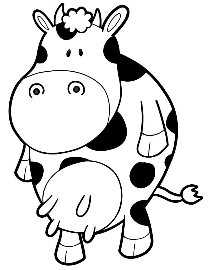 Cute Cow Printable coloring page