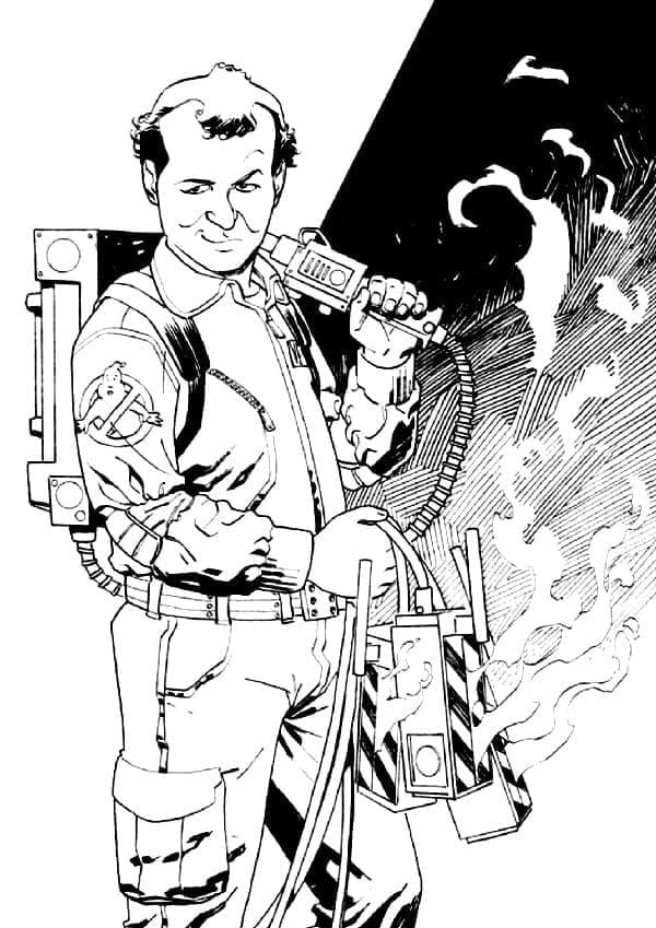 Dr Peter Venkman Ghostbusters coloring page