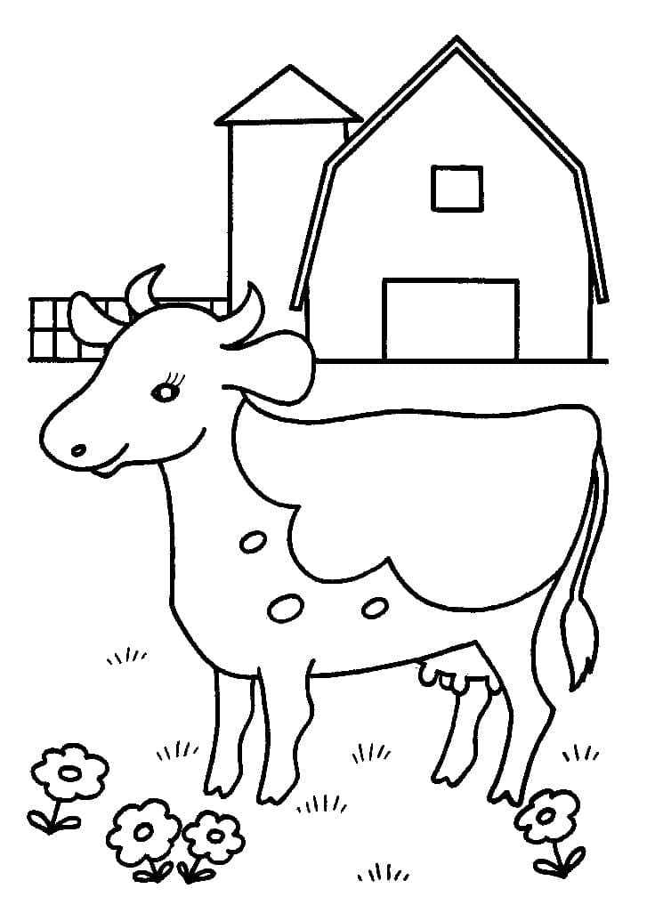 Farm Cow coloring page