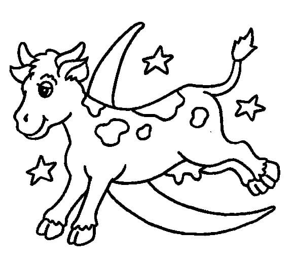 Flying Cow coloring page