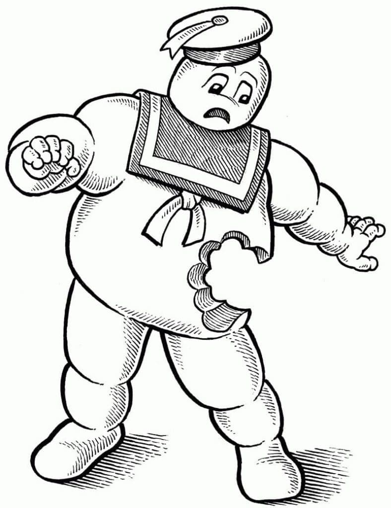 Ghostbusters Stay Puft Marshmallow Man coloring page