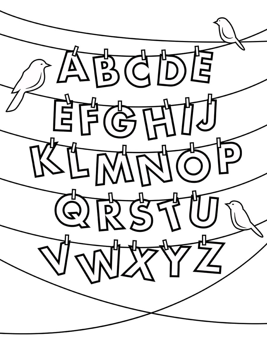 Letter A-Z coloring page