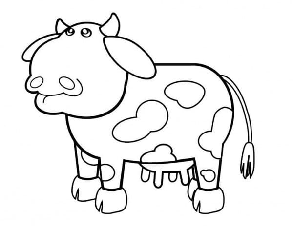 Silly Cow coloring page