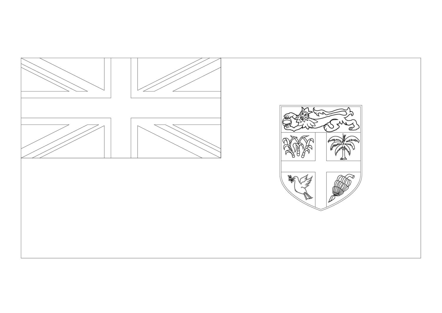 Fiji Flag coloring page - Download, Print or Color Online for Free