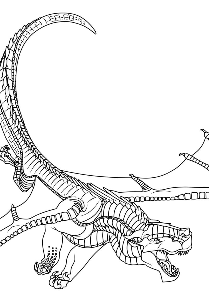 Flying Dragon Wings of Fire coloring page