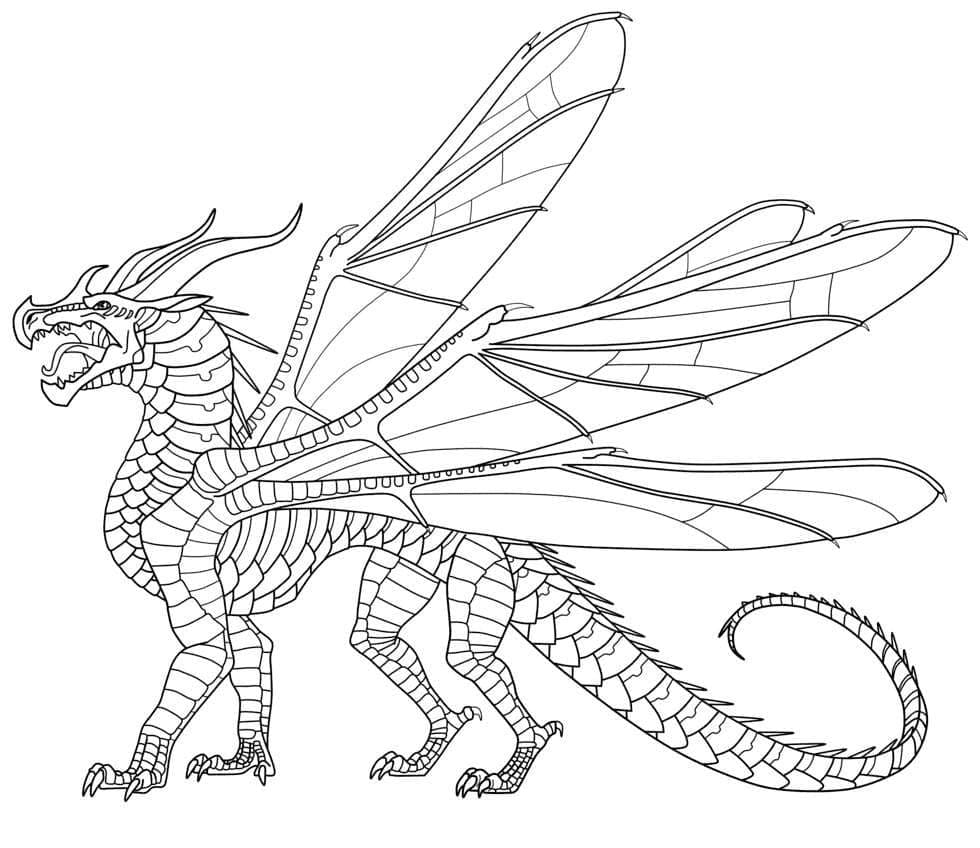 Hivewing Dragon coloring page