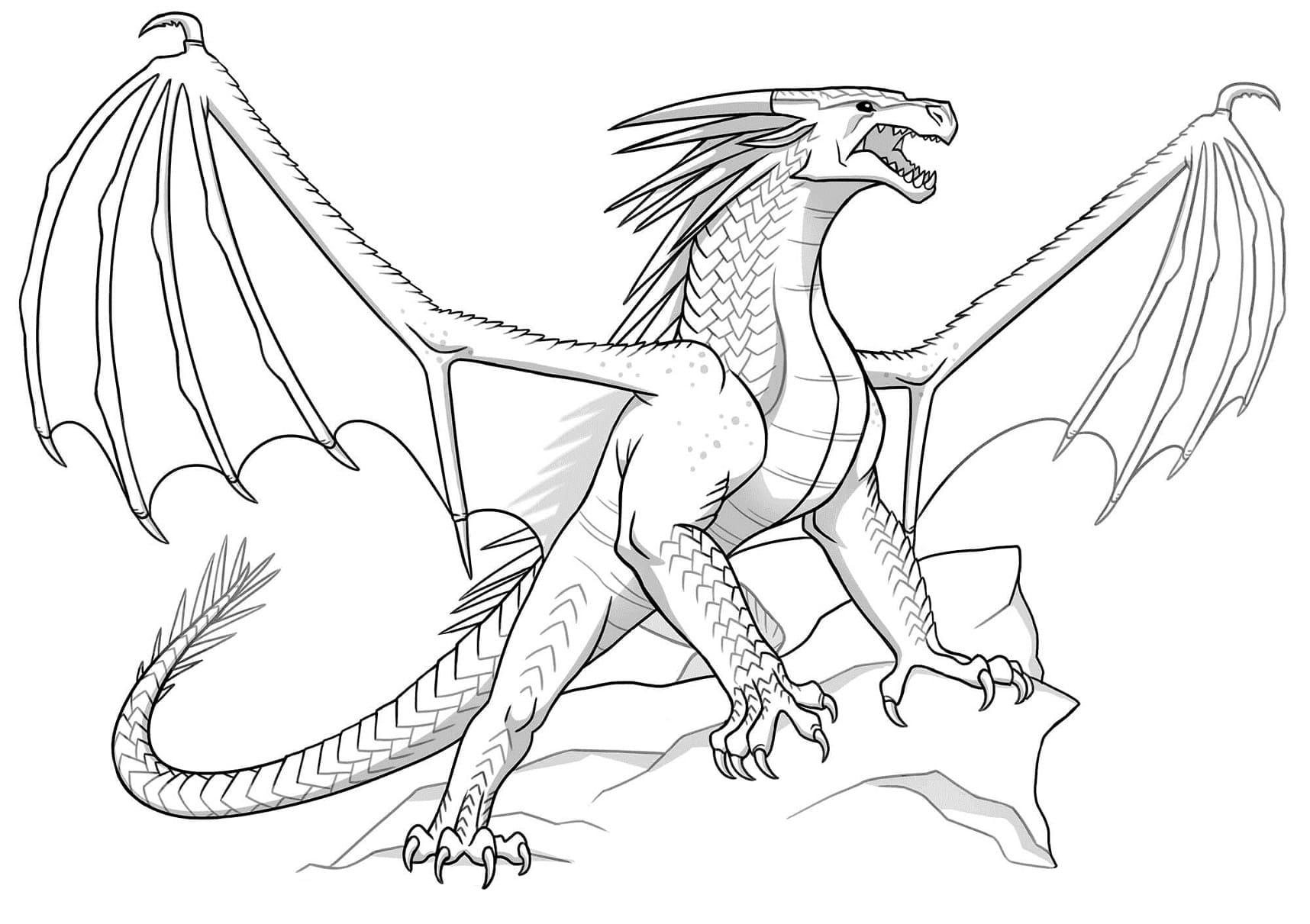 Icewing Dragon Wings of Fire coloring page