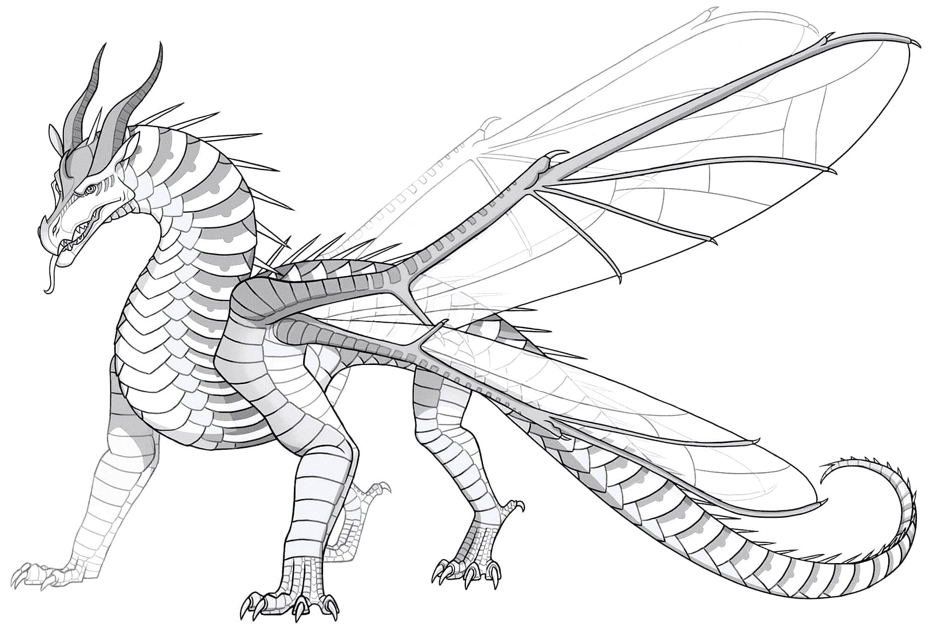 Wings of Fire Hivewing Dragon coloring page