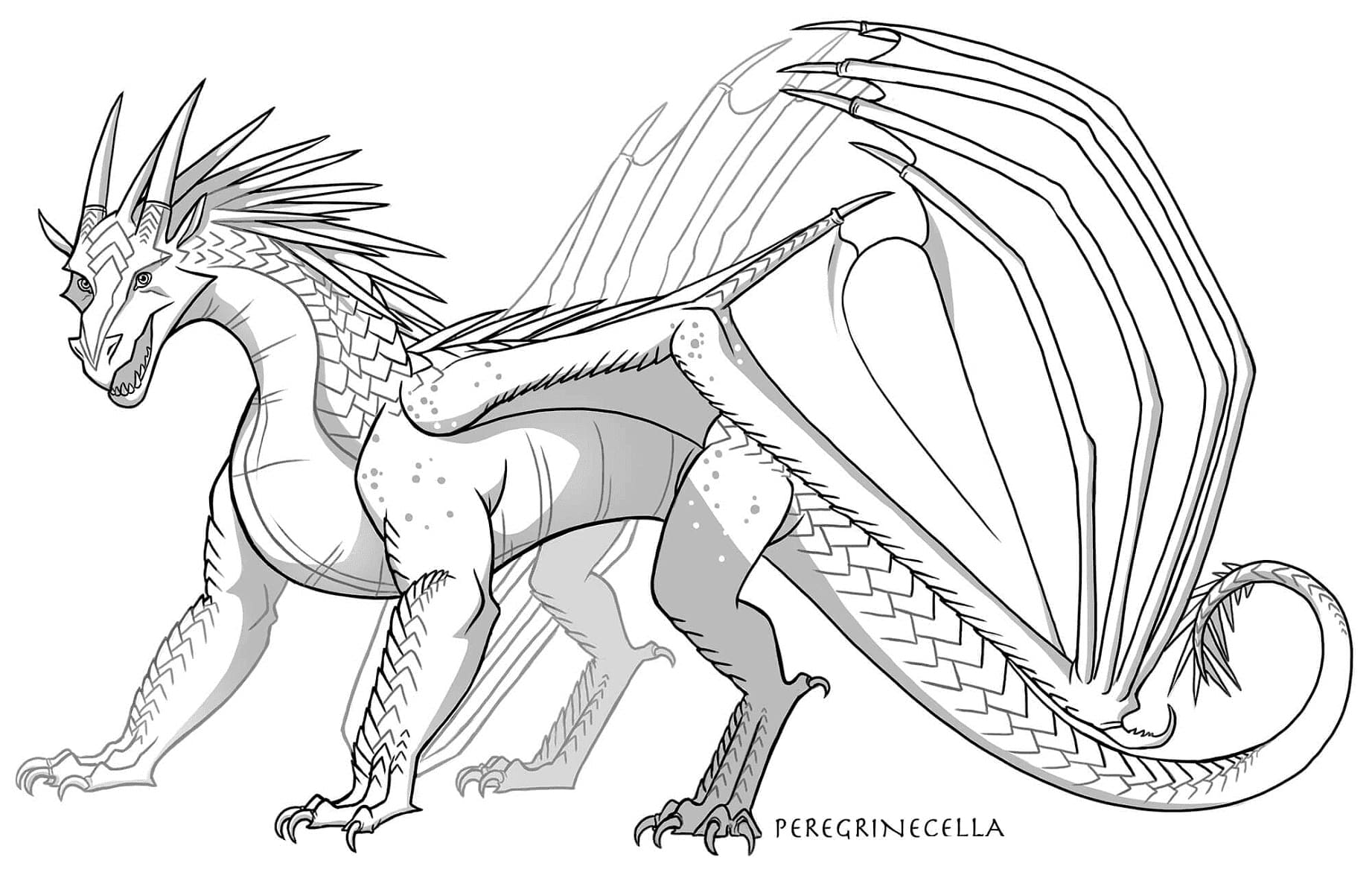 Wings of Fire Icewings coloring page