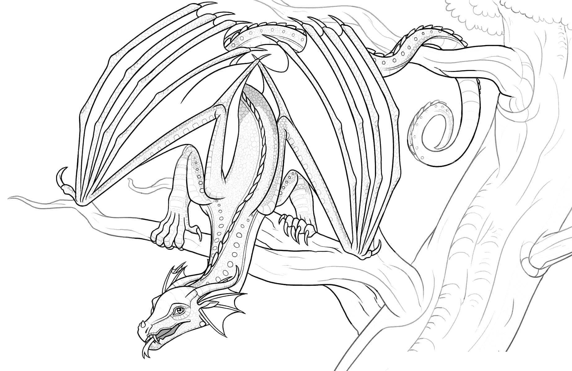 Wings of Fire RainWings coloring page