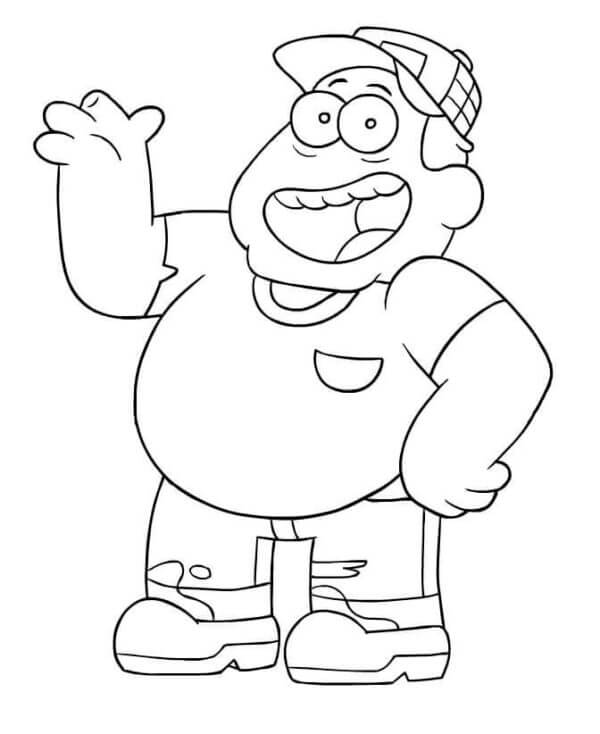 Clumsy Farmer Bill coloring page