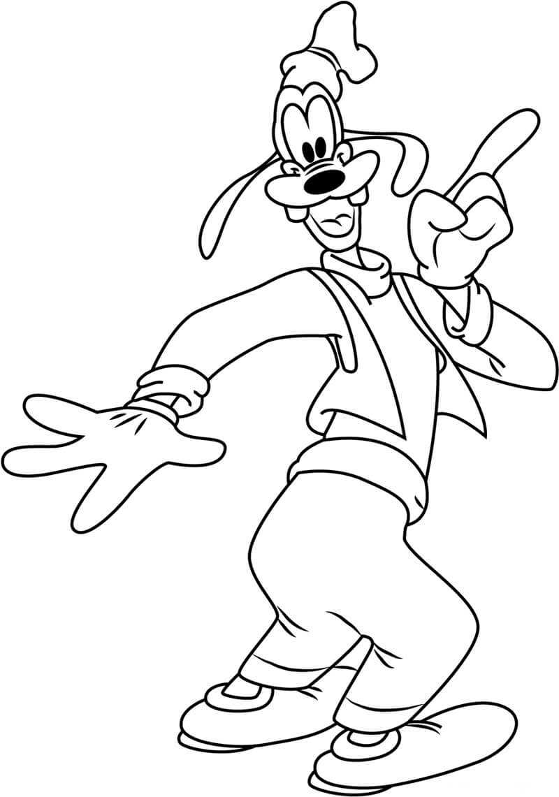 Goofy a Tall Dog coloring page