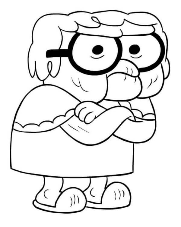 Grouchy And Capricious Alice Green coloring page